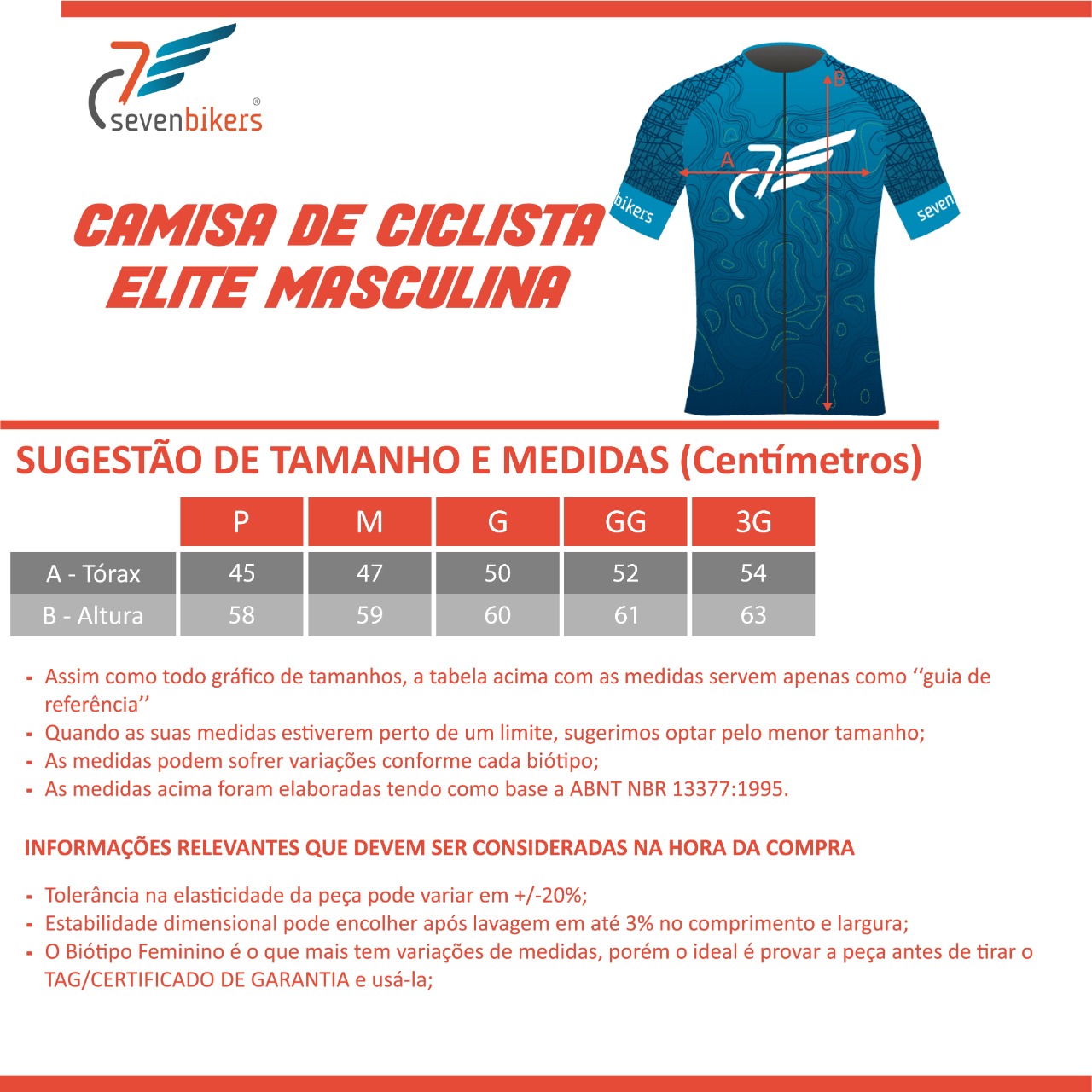 Tabela Camisa Elite Masculino 2023