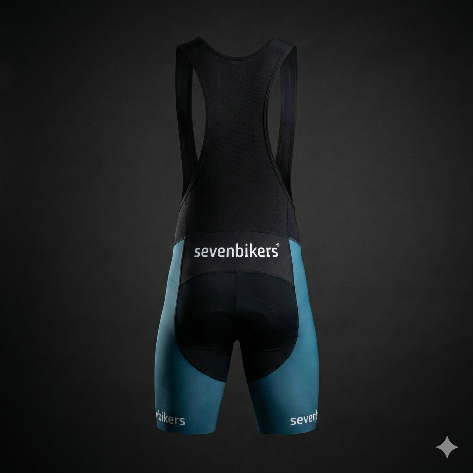 Bermuda Bretelle Azul costas